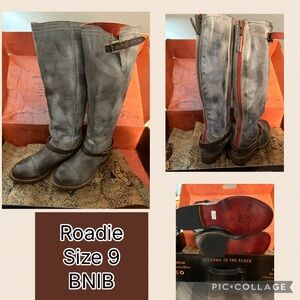 Freebird ice gray  knee high riding style boots